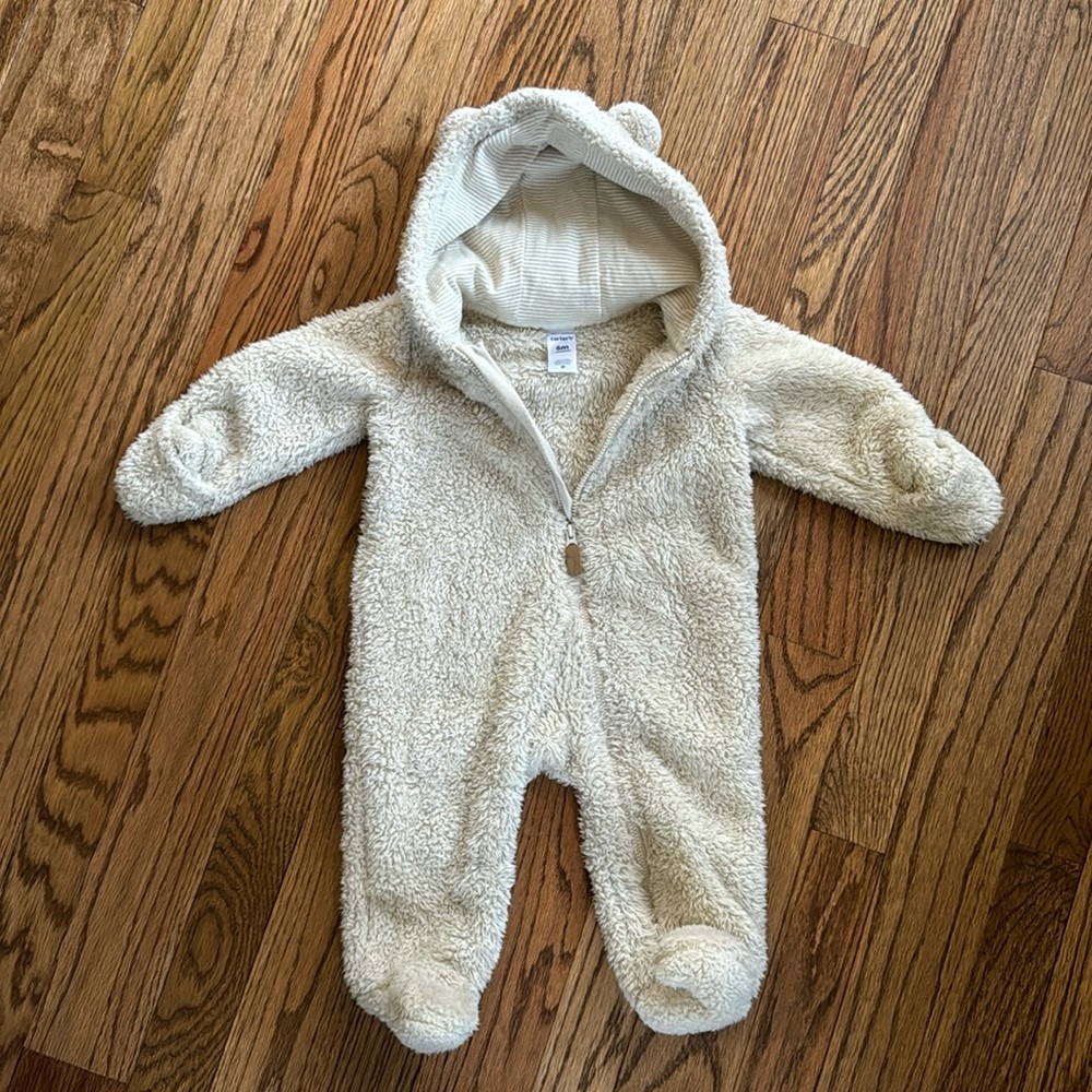Carters Fuzzy Bunting Snow Suit for Baby 6 Months